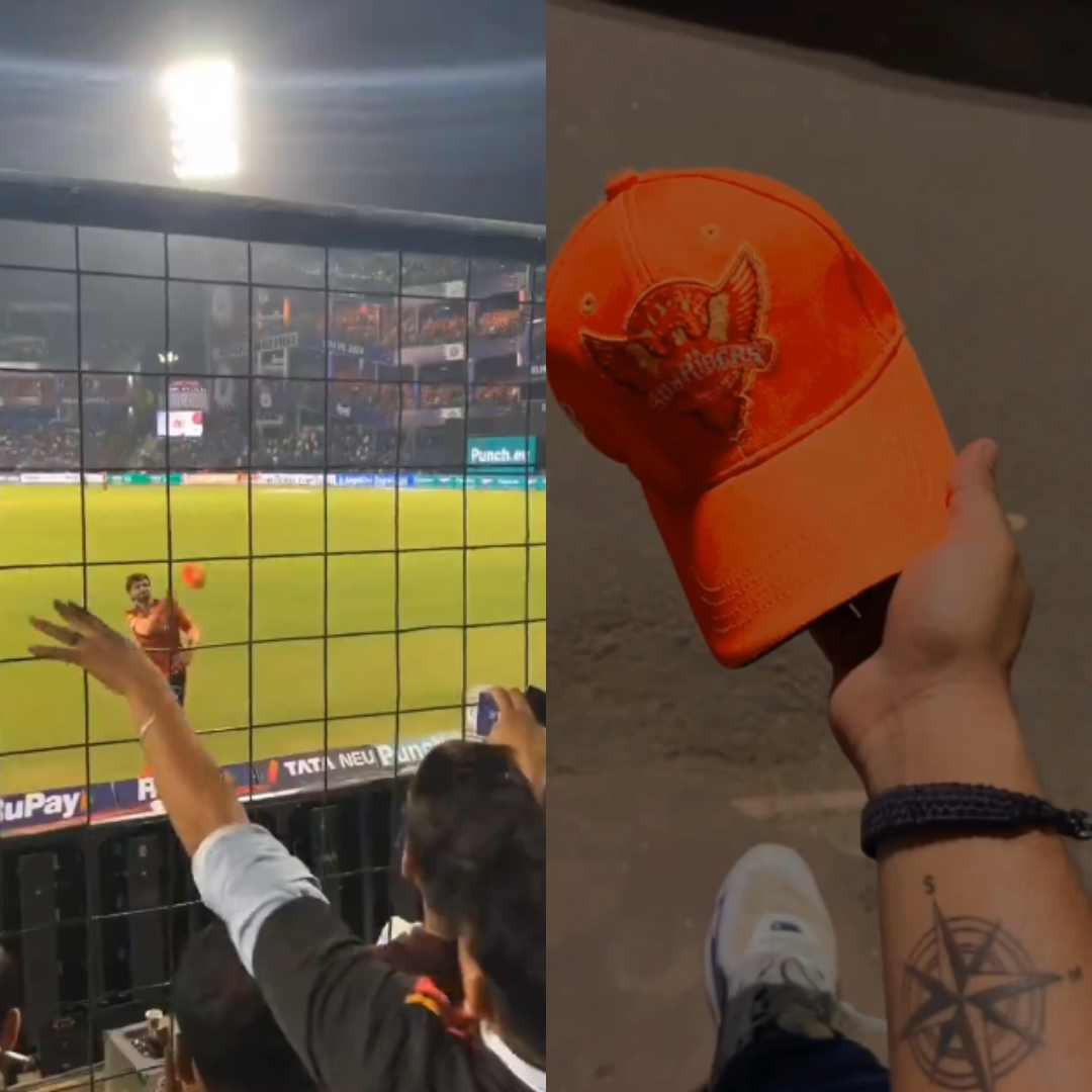Fan s joy nitish kumar reddy gifts cap to fan during dc vs srh